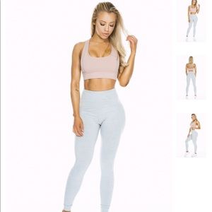 Marble Grey High Waist Leggings